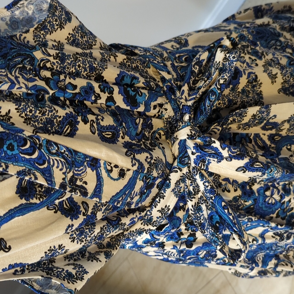 Nwt linen wrap dress - Picture 2 of 9